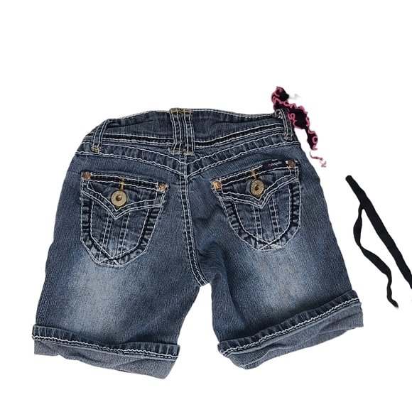 Dollie & Me Girls Black Pink Multicolor Dress and Angels Shorts size 7 - Picture 5 of 6